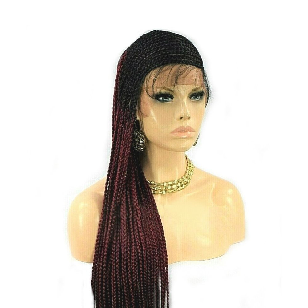 Lace Front Lemonaid Braids Full Wig Ombre 1b/BUG